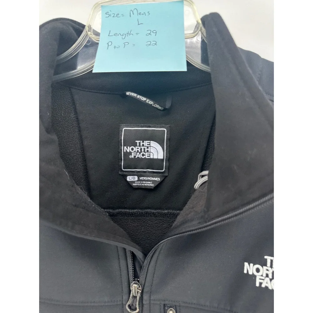 The North Face Mens Apex Bionic Softshell‎ Jacket Full Zip Large L Cuff damage